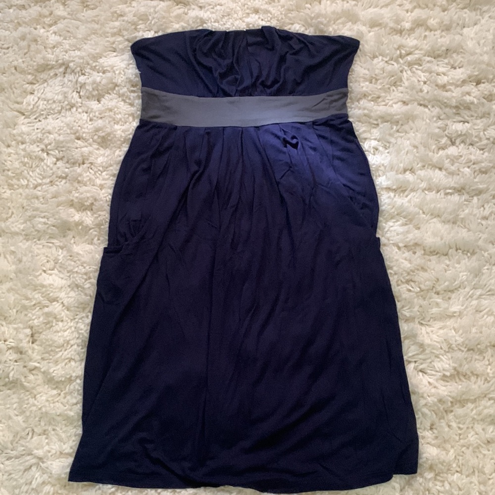 Y2K Navy Blue Tube Dress